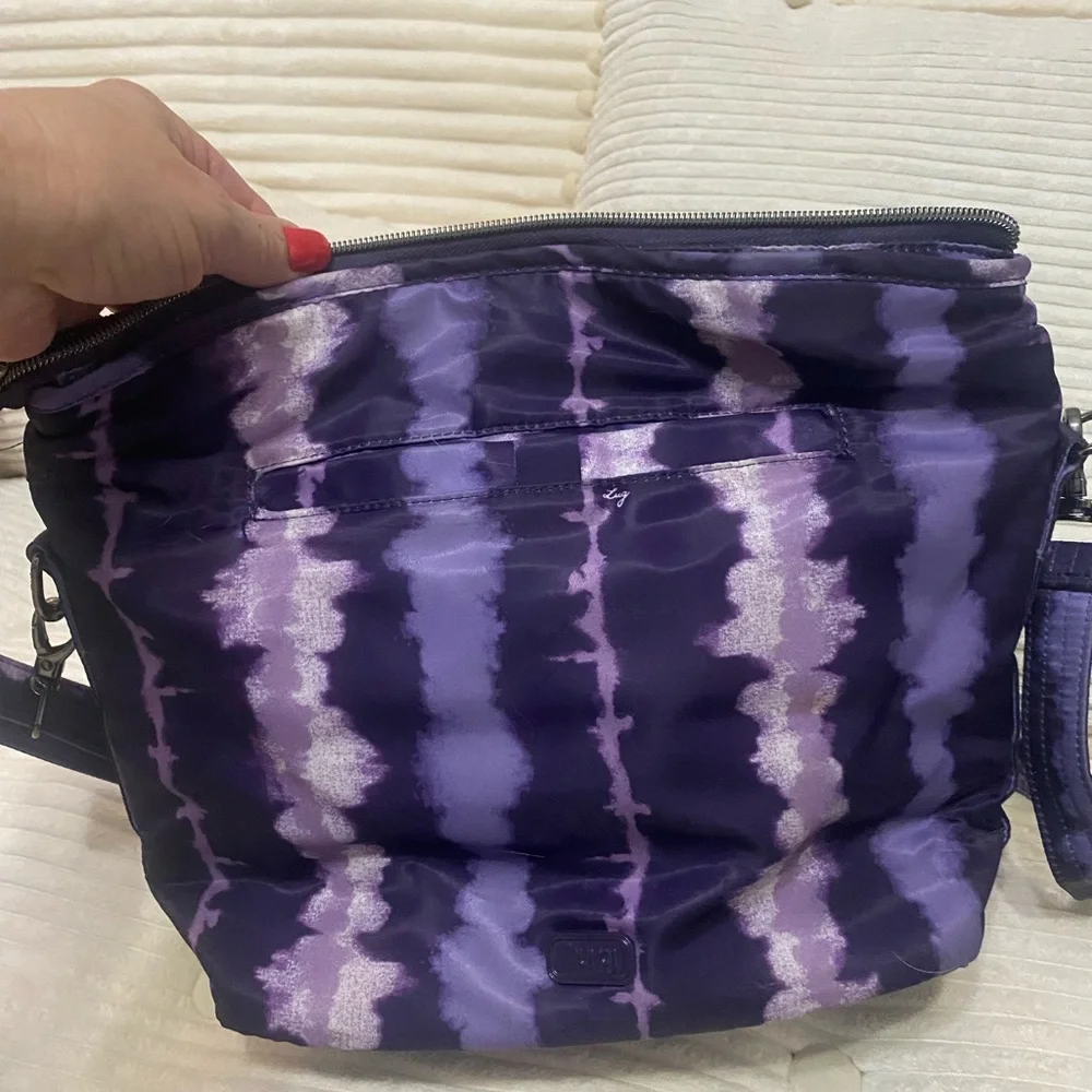 Lug Adagio Purple Tie-dye‎ Crossbody Bag Easy Care